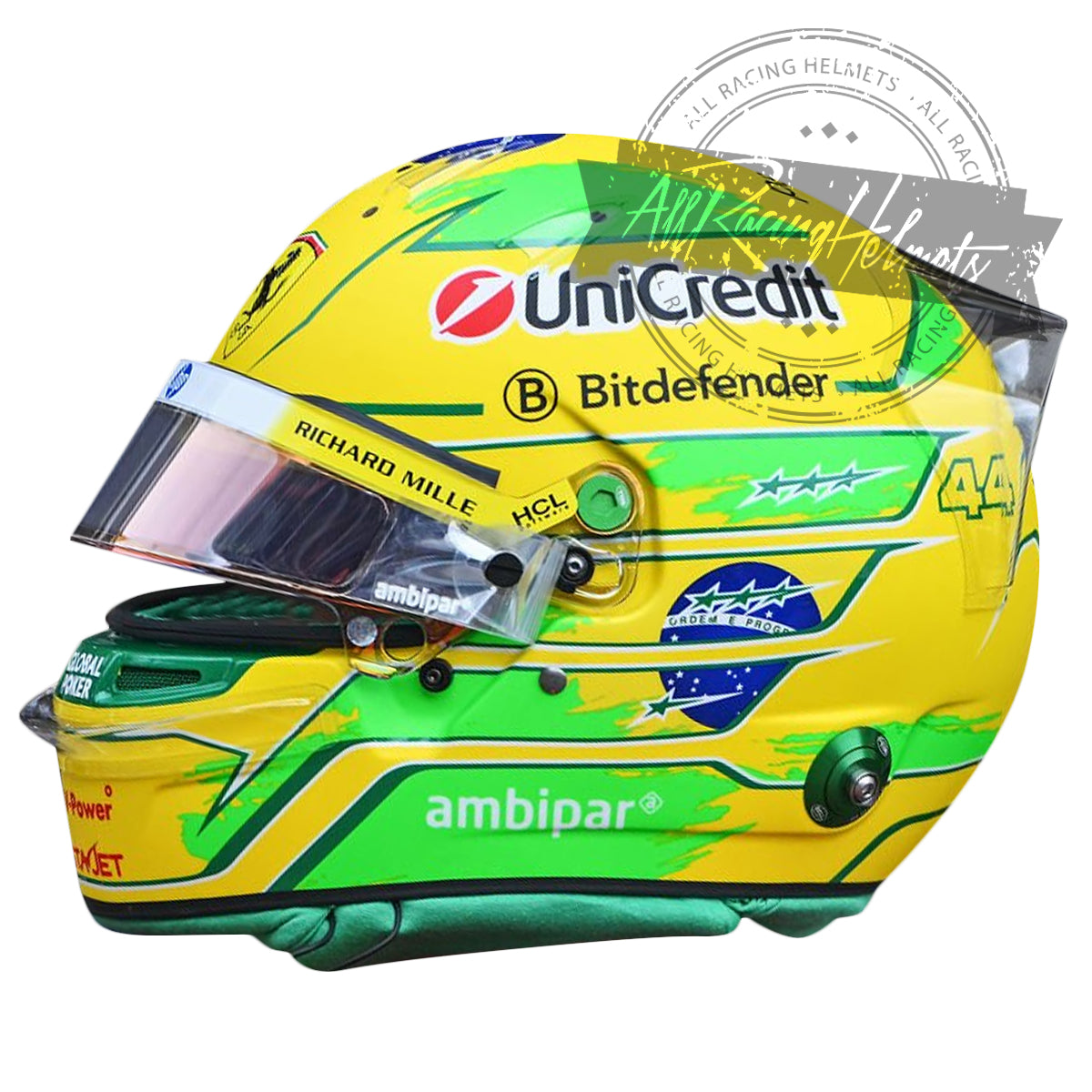 Lewis Hamilton 2025 Brazilian Grand Prix F1 Replica Helmet 1:1 Scale