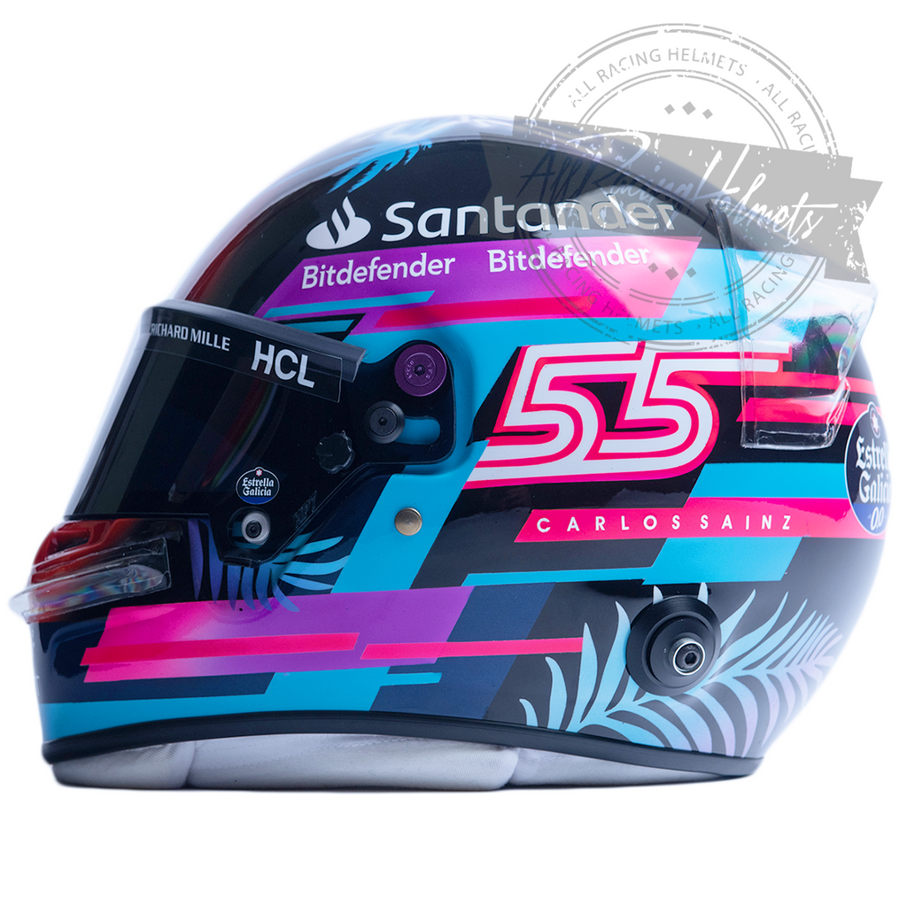 Carlos Sainz 2023 Miami GP F1 Replica Helmet Scale 1:1