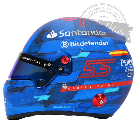 Carlos Sainz 2024 Miami GP F1 Replica Helmet Scale 1:1