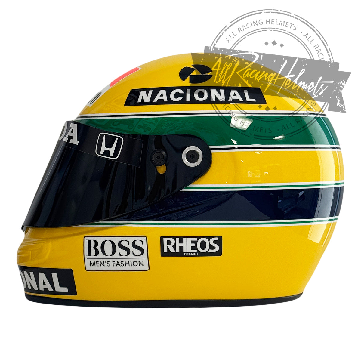 Ayrton Senna ミニチュアヘルメット 1991 1994 箱無し。 Ayrton Senna 1991 F1 Replica Helmet | Full Scale 1:1 | All Racing