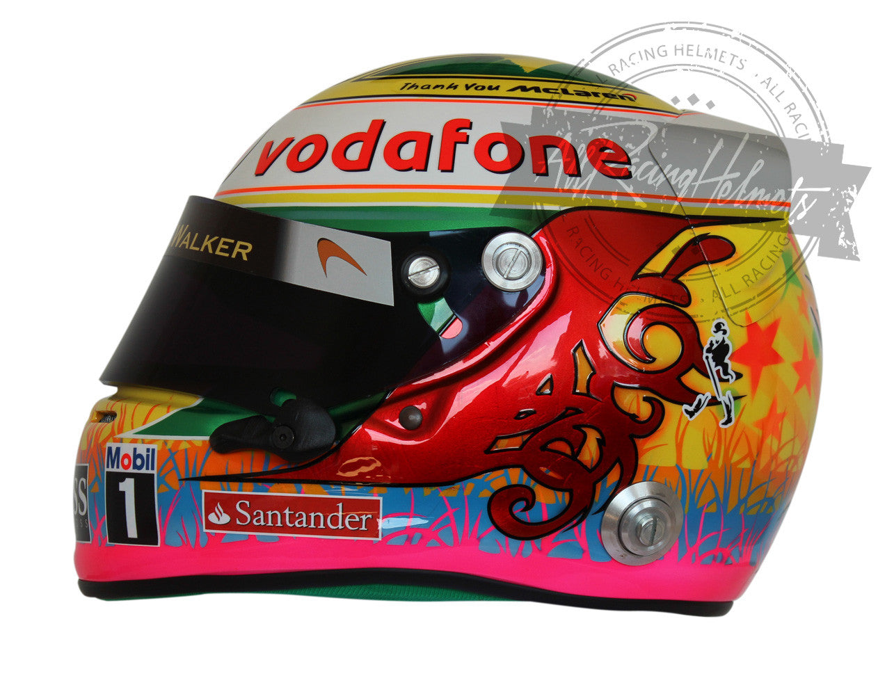 brazilian motorcycle helmet Lewis Hamilton 2012 Brazil GP F1 Replica Helmet | Full Scale 1:1