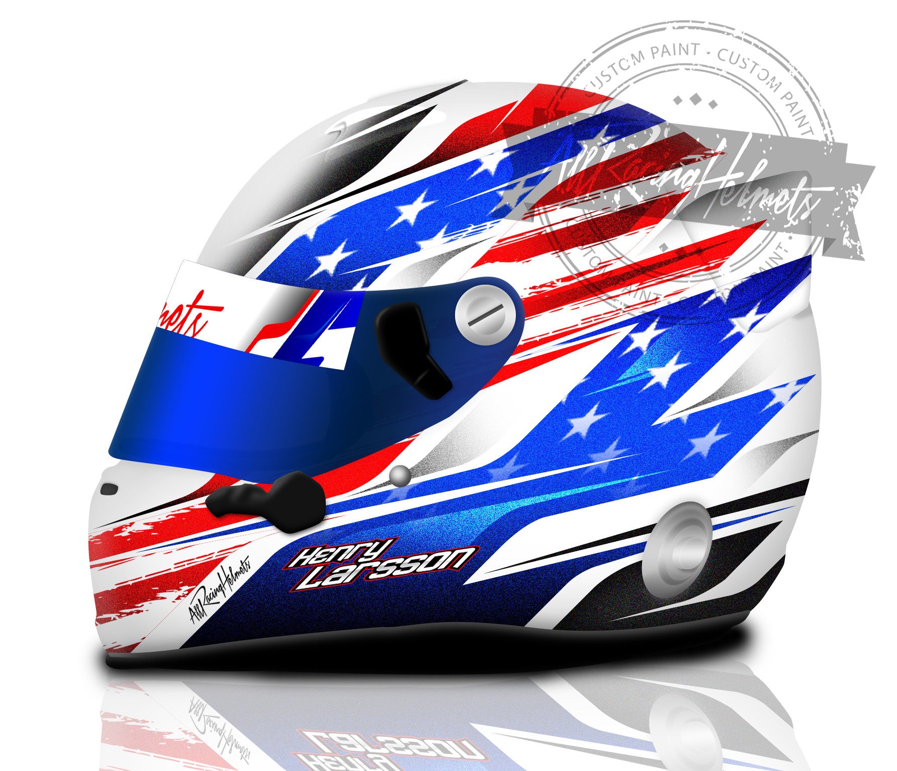 Henry Larsson Custom Paint Helmet – All Racing Helmets Henry Larsson Custom Paint Helmet – All Racing Helmets