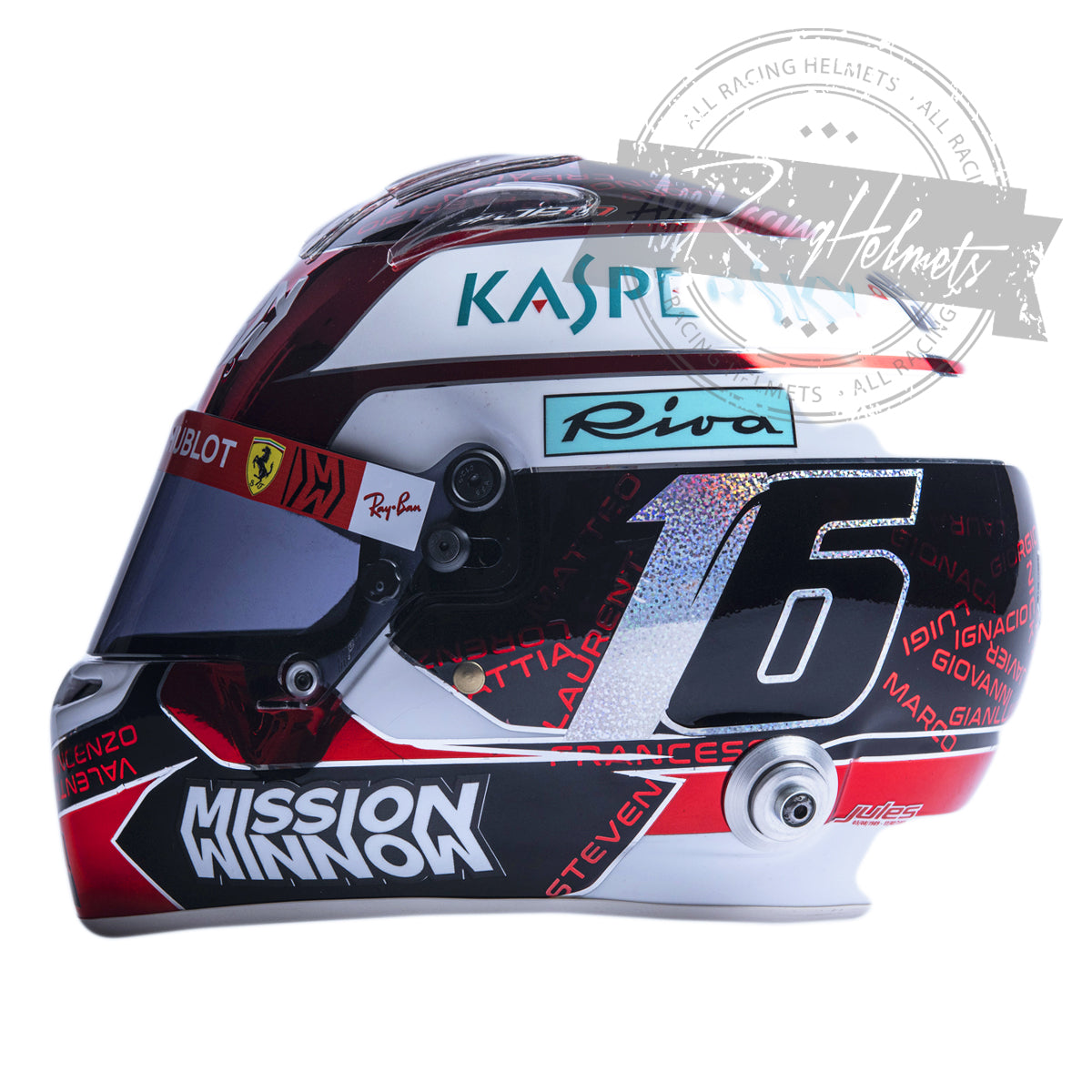 Charles Leclerc 2019 Abu Dhabi GP F1 Replica Helmet | Full Scale 1:1