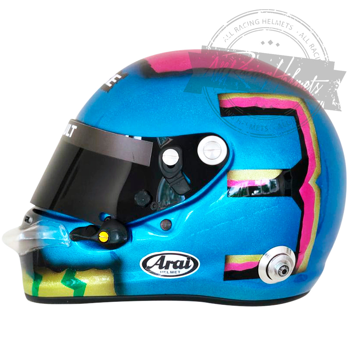 arai full face helmet singapore Daniel Ricciardo 2019 Singapore GP F1 Replica Helmet | Full Scale 1:1