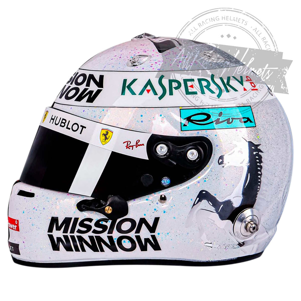 Sebastian Vettel 2019 Abu Dhabi GP F1 Replica Helmet | Full Scale 1:1