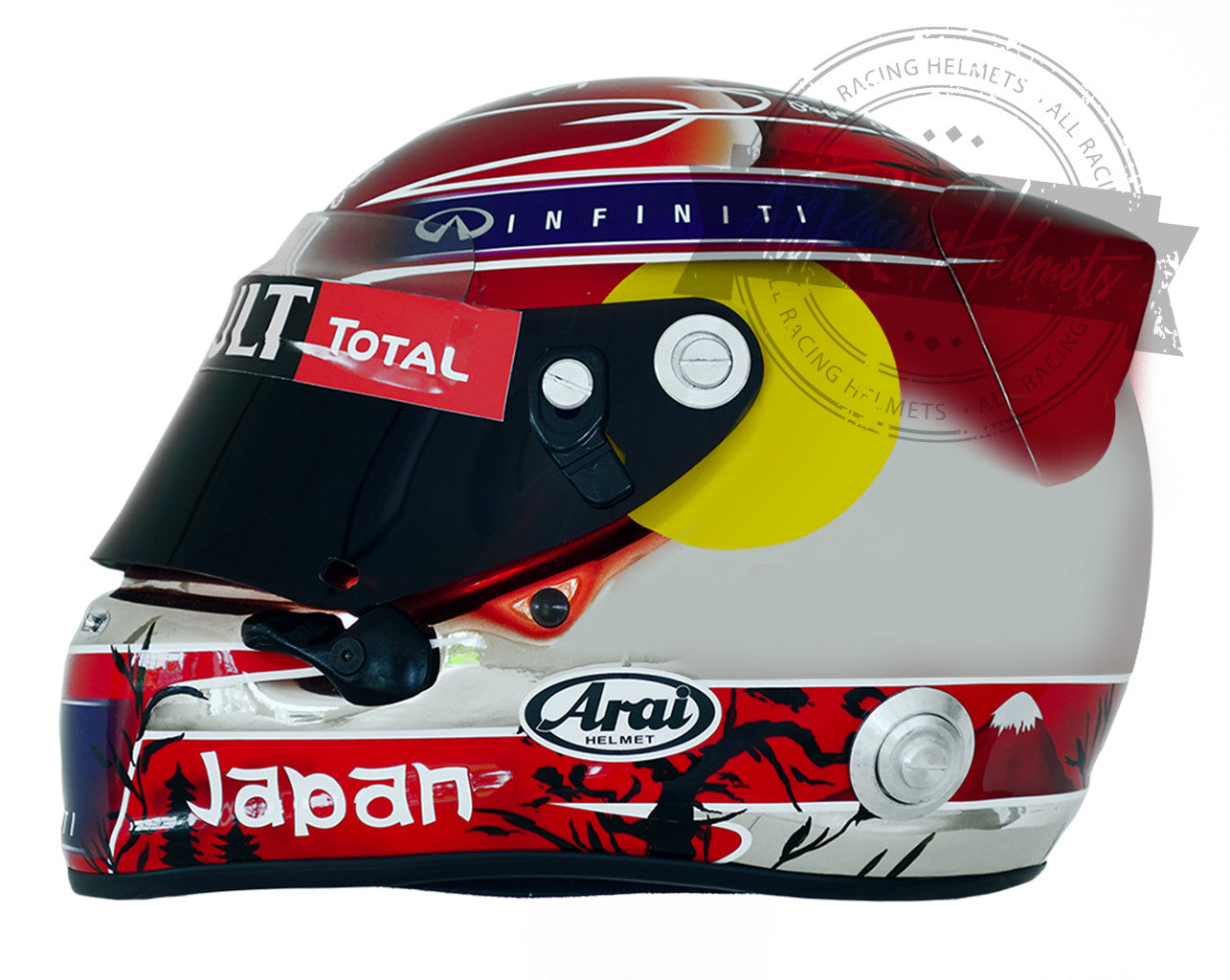 Sebastian Vettel 2014 Suzuka F1 Replica Helmet | Full Scale 1:1 Sebastian Vettel 2014 Suzuka F1 Replica Helmet | Full Scale 1:1