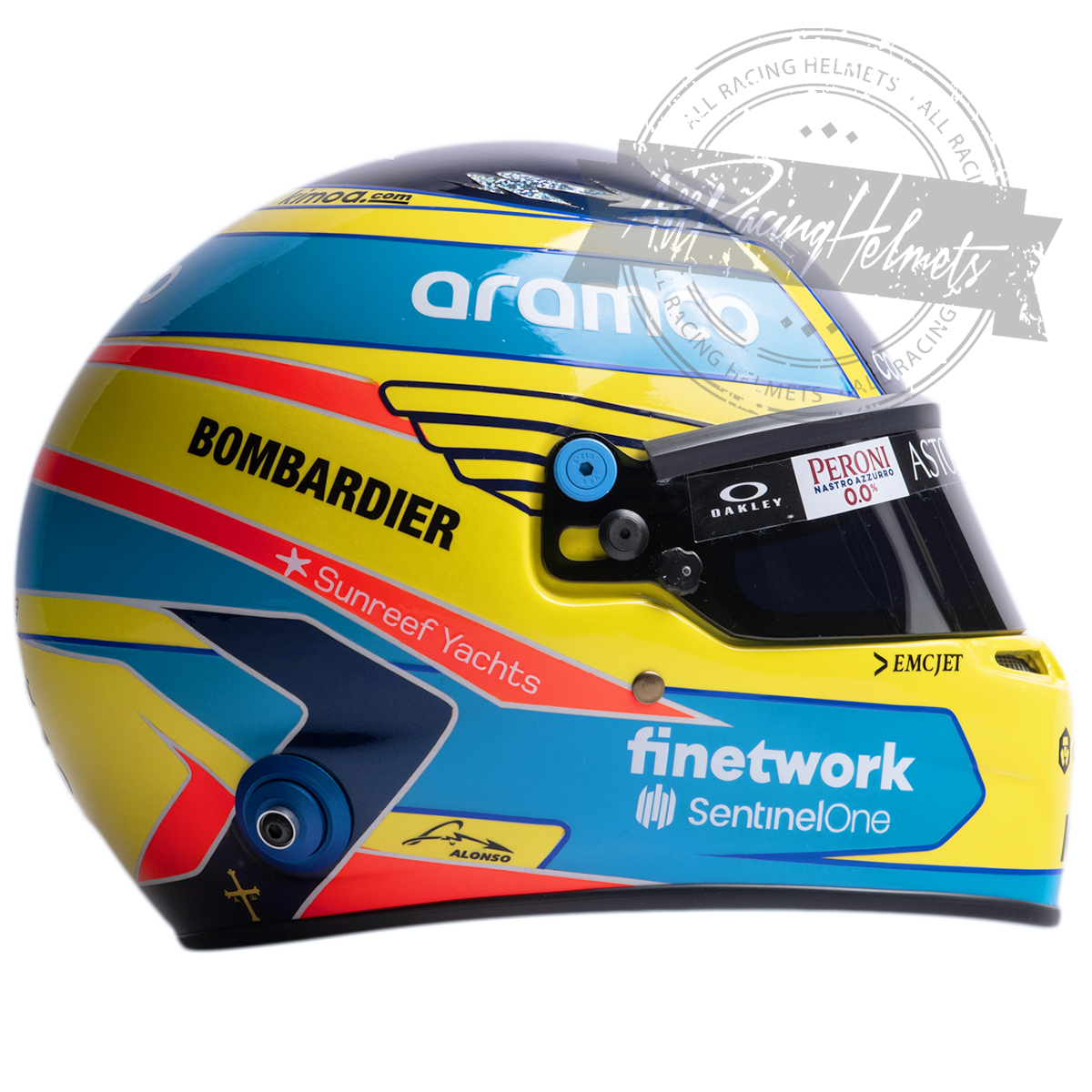 Fernando Alonso 2023 F1 Replica Helmet 1:1 Scale