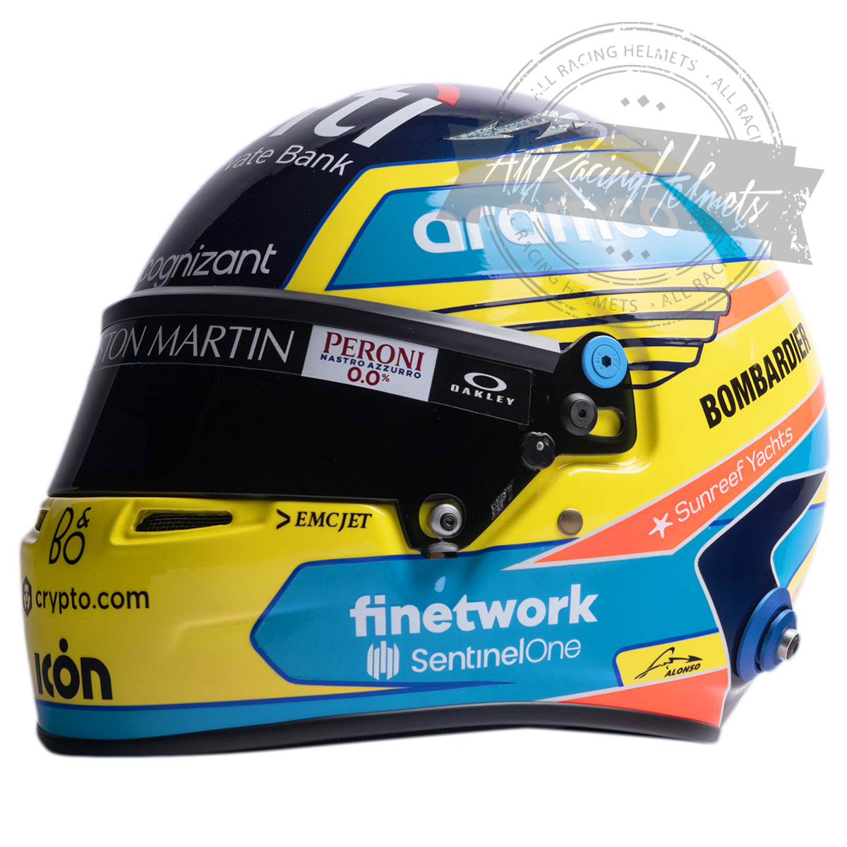 Fernando Alonso 2023 F1 Replica Helmet 1:1 Scale