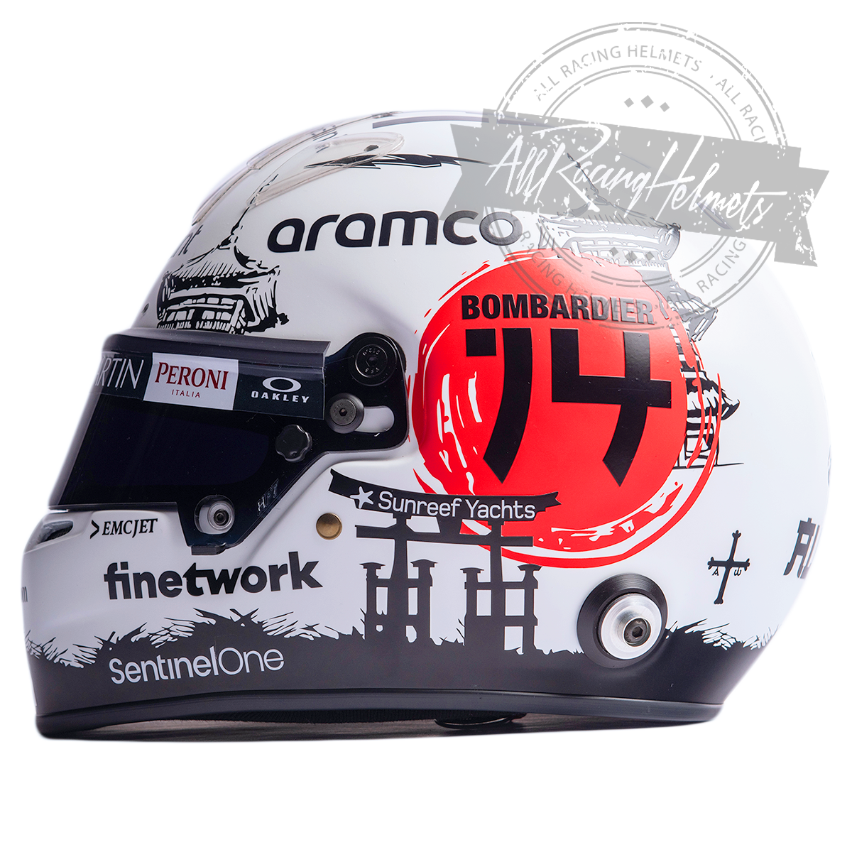 Fernando Alonso 2023 Japanese GP F1 Replica Helmet 1:1 Scale