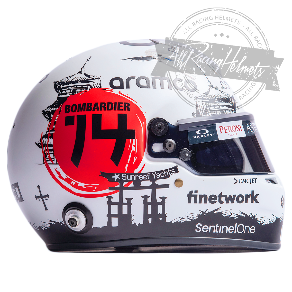 Fernando Alonso 2023 Japanese GP F1 Replica Helmet 1:1 Scale