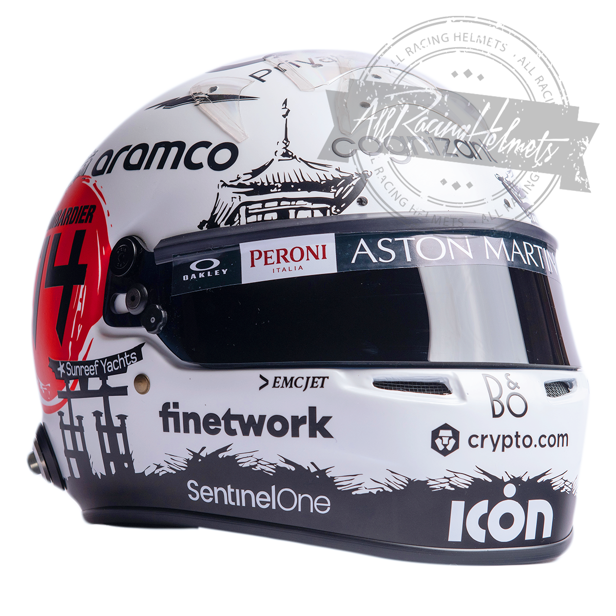 Fernando Alonso 2023 Japanese GP F1 Replica Helmet 1:1 Scale