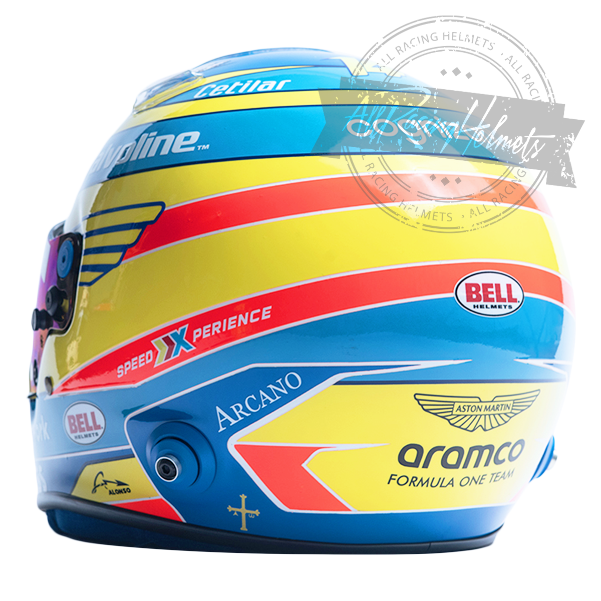 Fernando Alonso 2024 F1 Replica Helmet 1:1 Scale
