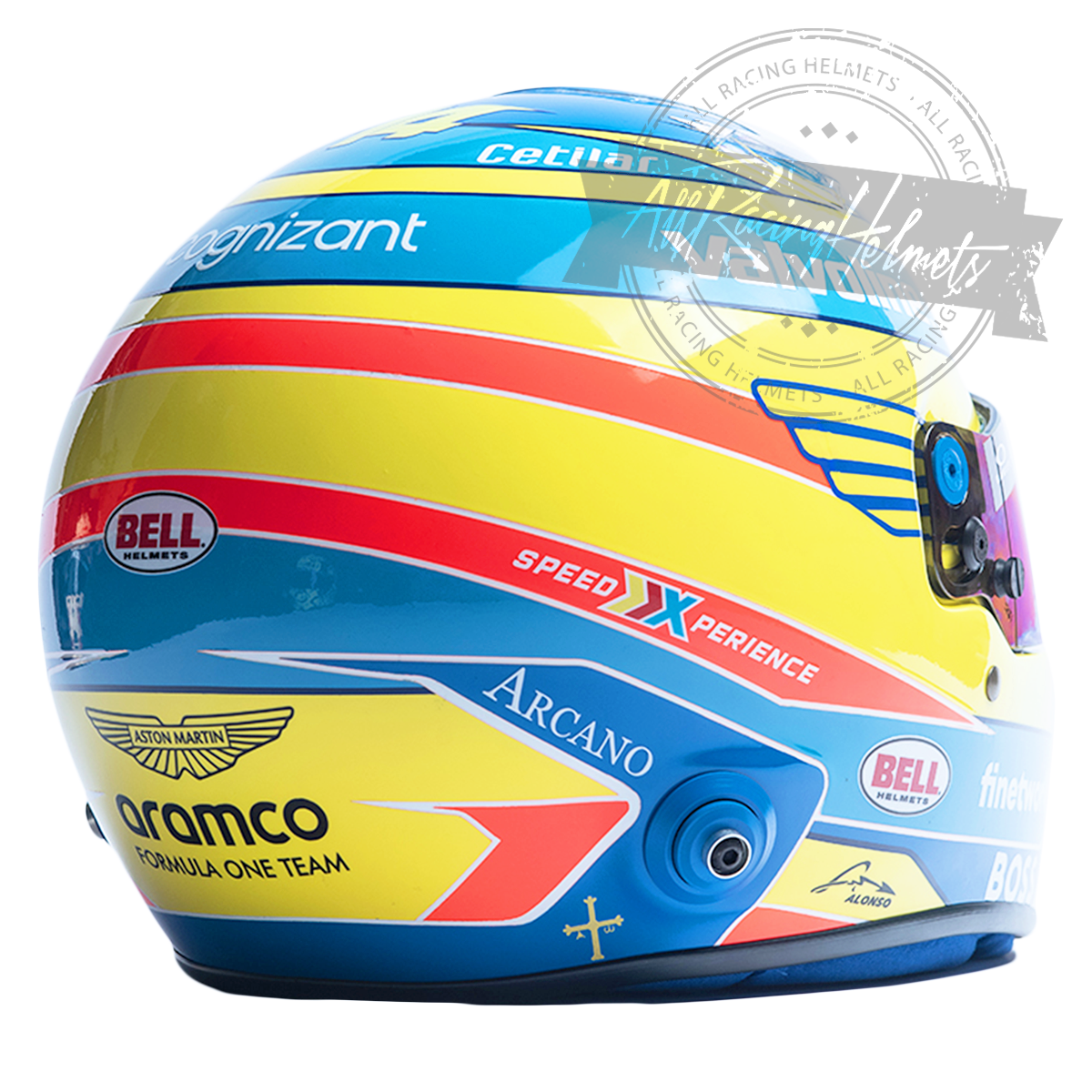 Fernando Alonso 2024 F1 Replica Helmet 1:1 Scale