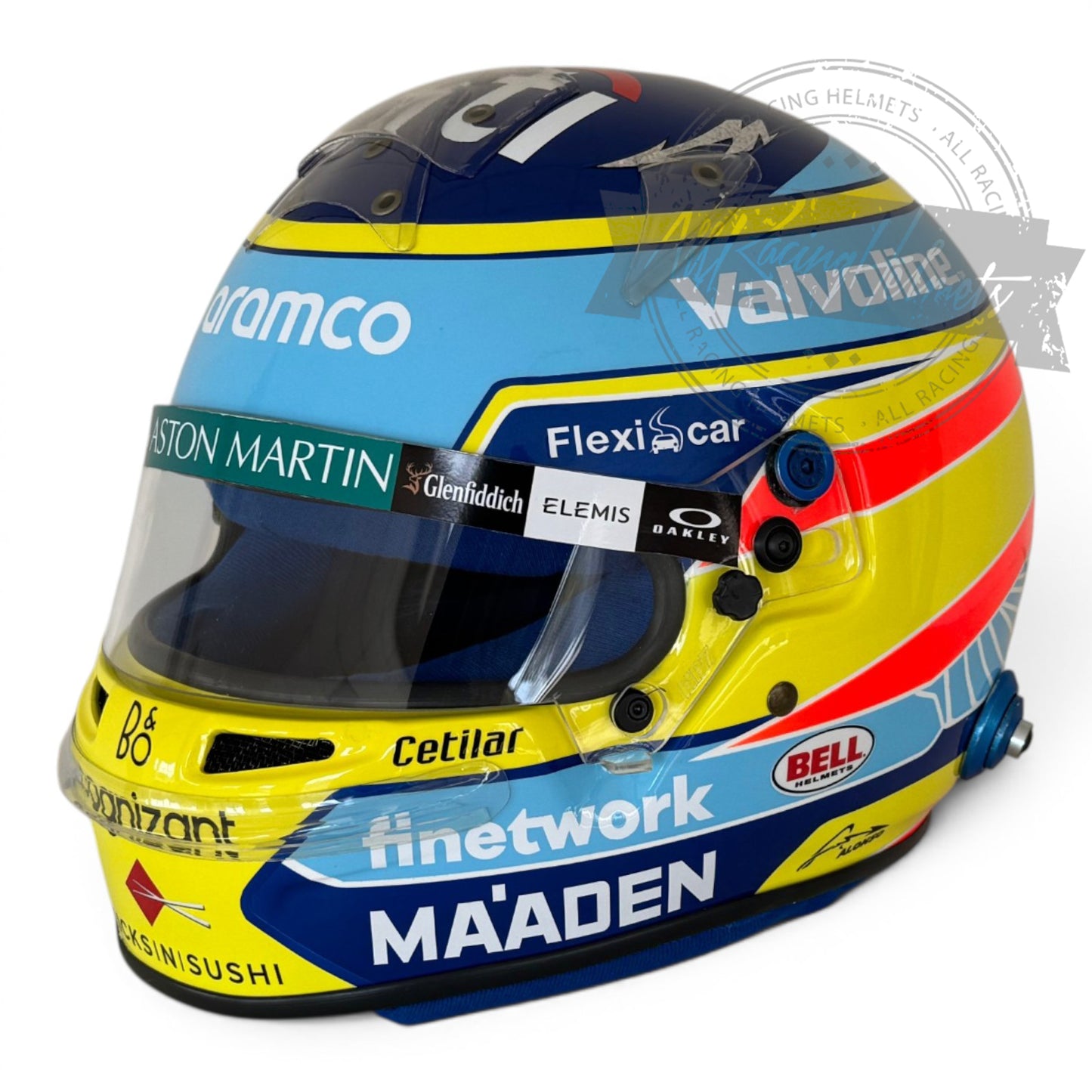 Fernando Alonso 2025 F1 Replica Helmet 1:1 Scale