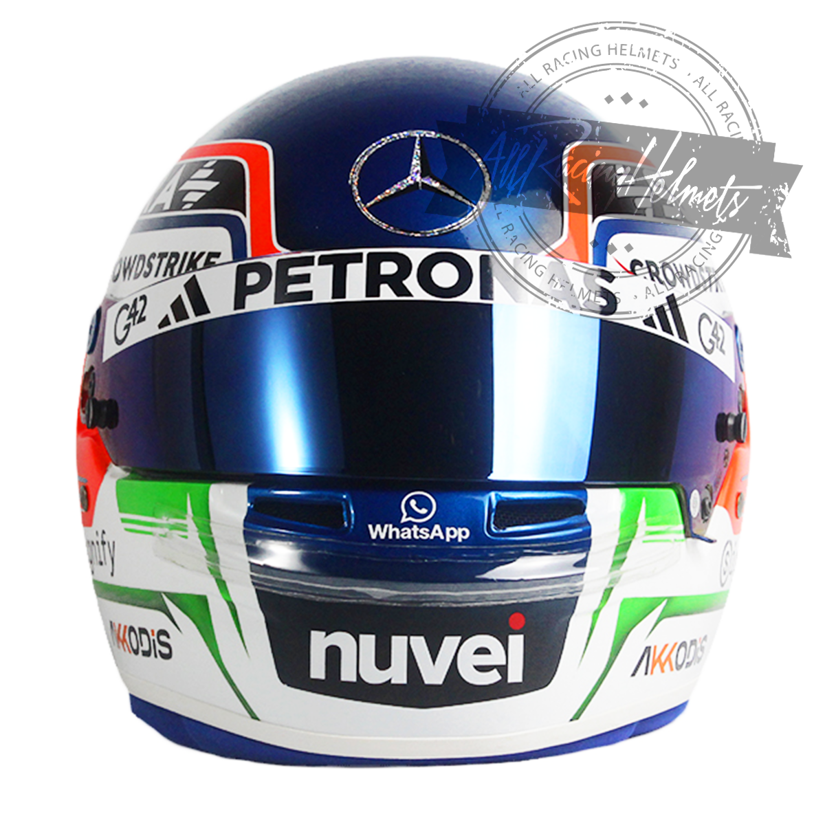 agv antonelli helmet Kimi Antonelli 2025 F1 Replica Helmet Scale 1:1 – All Racing Helmets