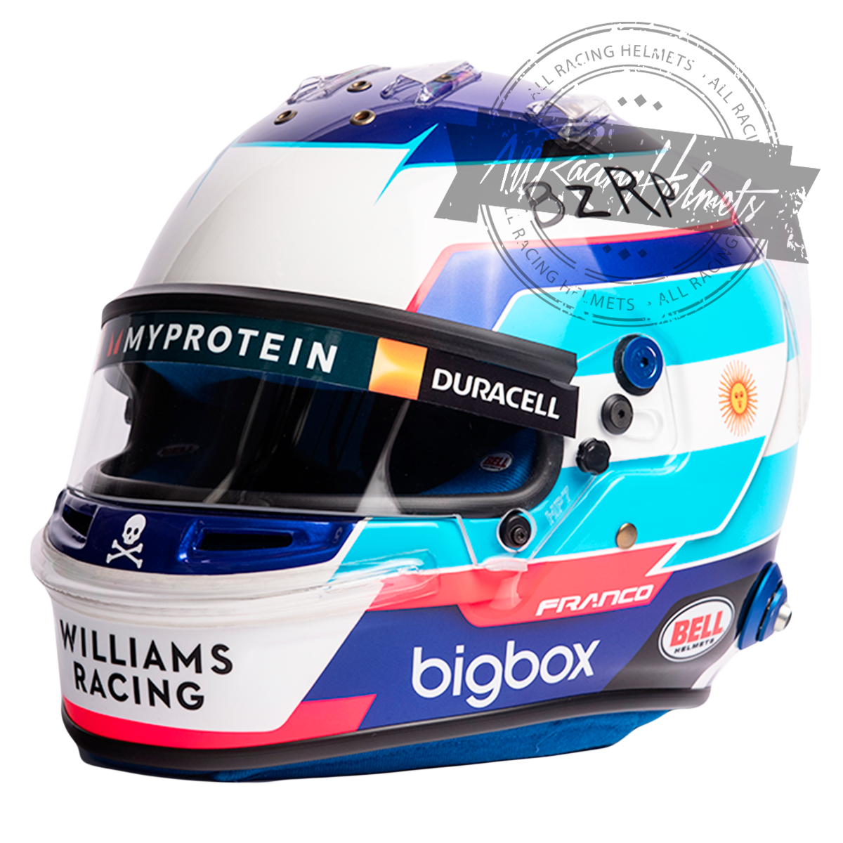 Casque Réplique Franco Colapinto 2024 F1 Échelle 1:1