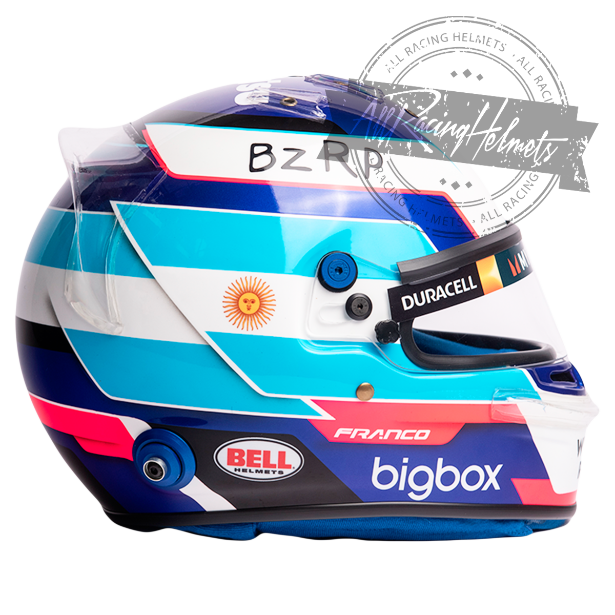 bell f1 racing helmets Franco Colapinto 2024 F1 Replica Helmet | Full Scale 1:1