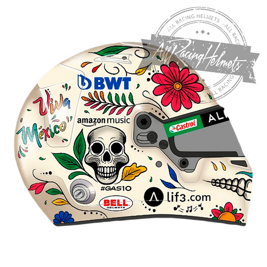 Pierre Gasly 2024 Mexico GP F1 Replica Helmet 1:1 Scale