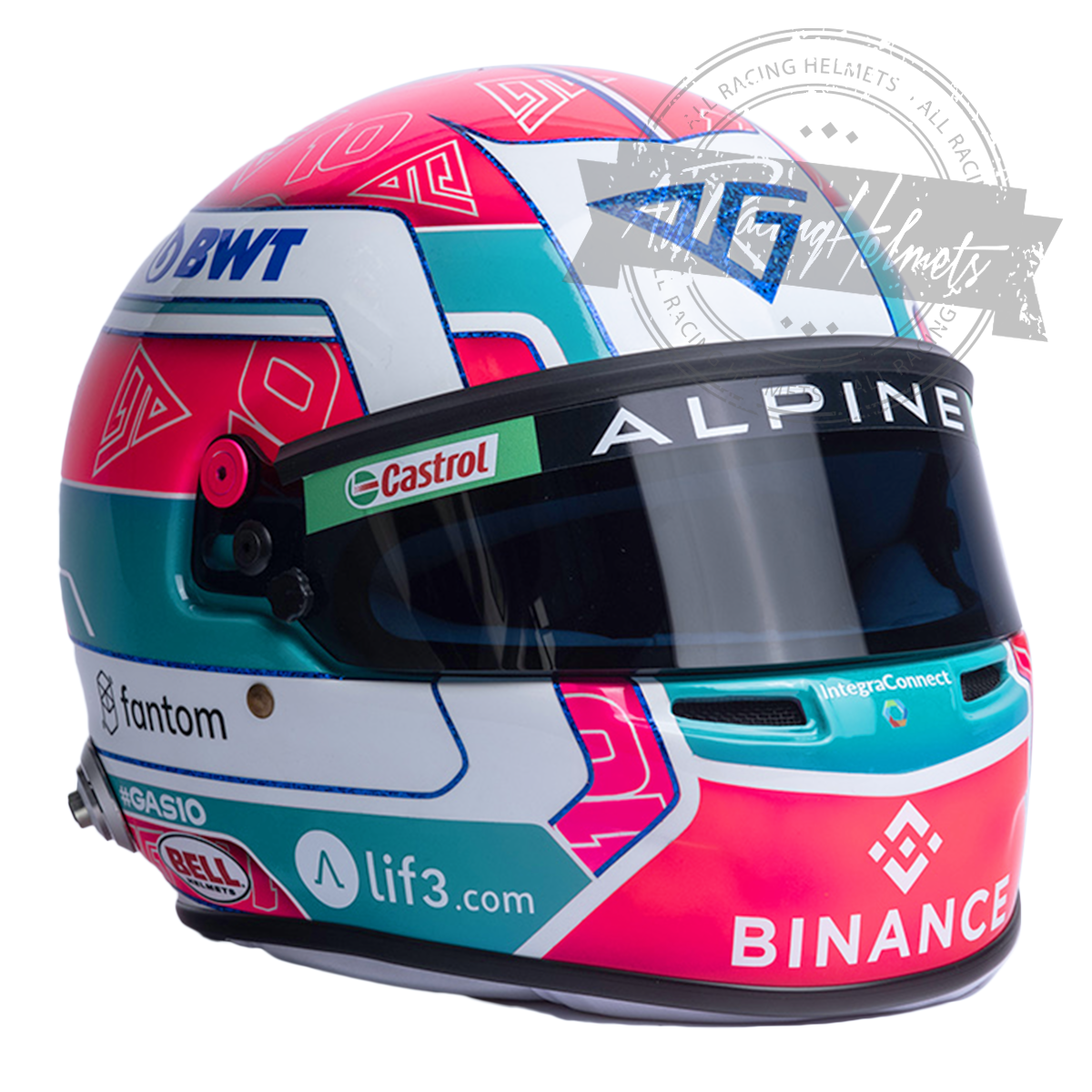 Casque réplique F1 Pierre Gasly 2023 GP Miami à l'échelle 1:1