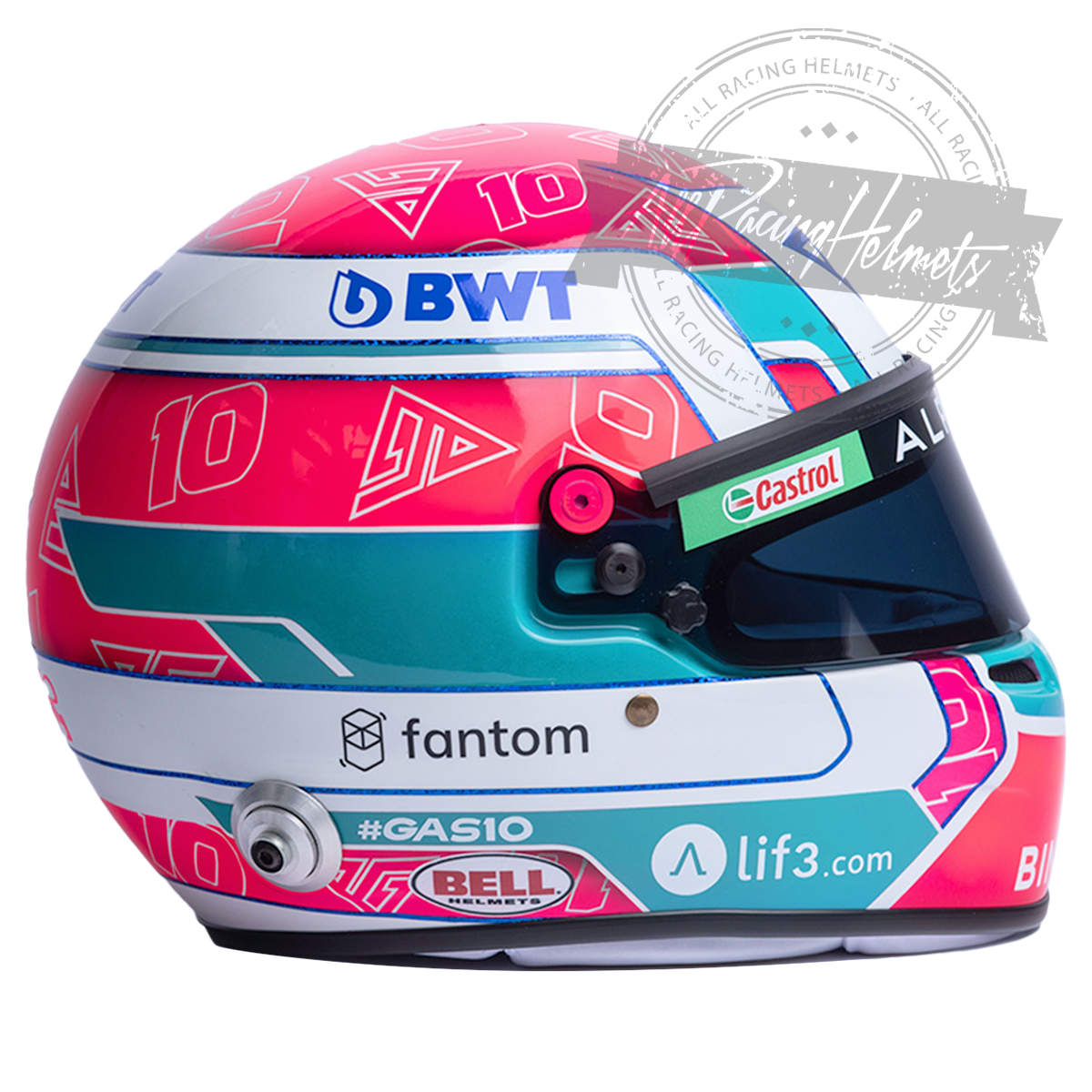 Casque réplique F1 Pierre Gasly 2023 GP Miami à l'échelle 1:1