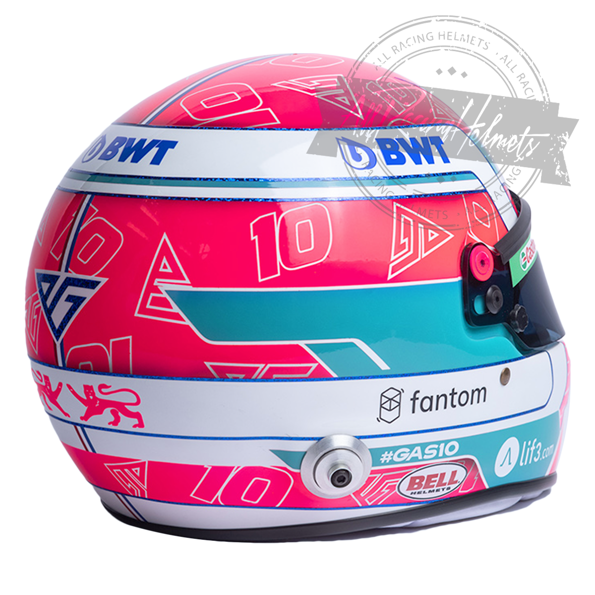 Casque réplique F1 Pierre Gasly 2023 GP Miami à l'échelle 1:1