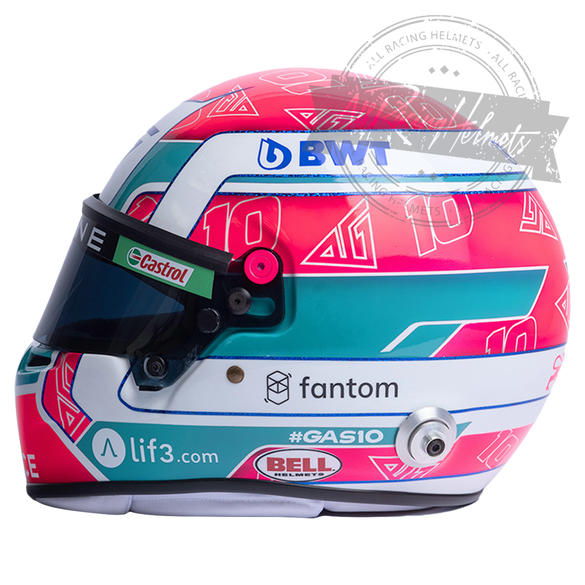 Casque réplique F1 Pierre Gasly 2023 GP Miami à l'échelle 1:1