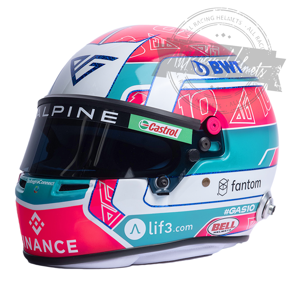 Casque réplique F1 Pierre Gasly 2023 GP Miami à l'échelle 1:1
