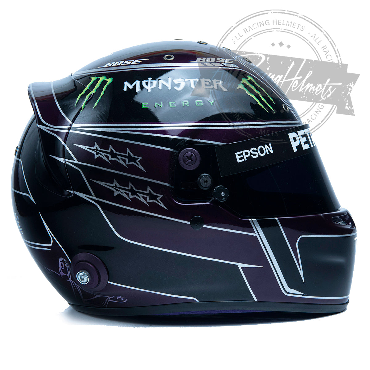 Casque réplique F1 "Black Lives Matter" de Lewis Hamilton 2020, échelle 1:1