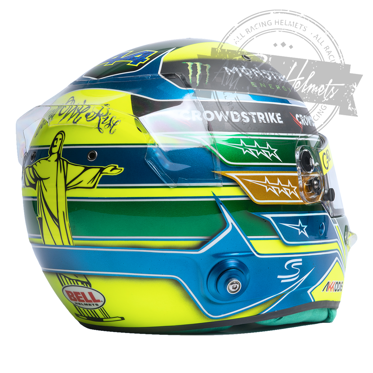 Lewis Hamilton 2023 Brazil GP F1 Replica Helmet 1:1 Scale