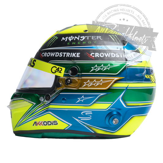 Casque réplique F1 Lewis Hamilton Grand Prix du Brésil 2023 échelle 1:1