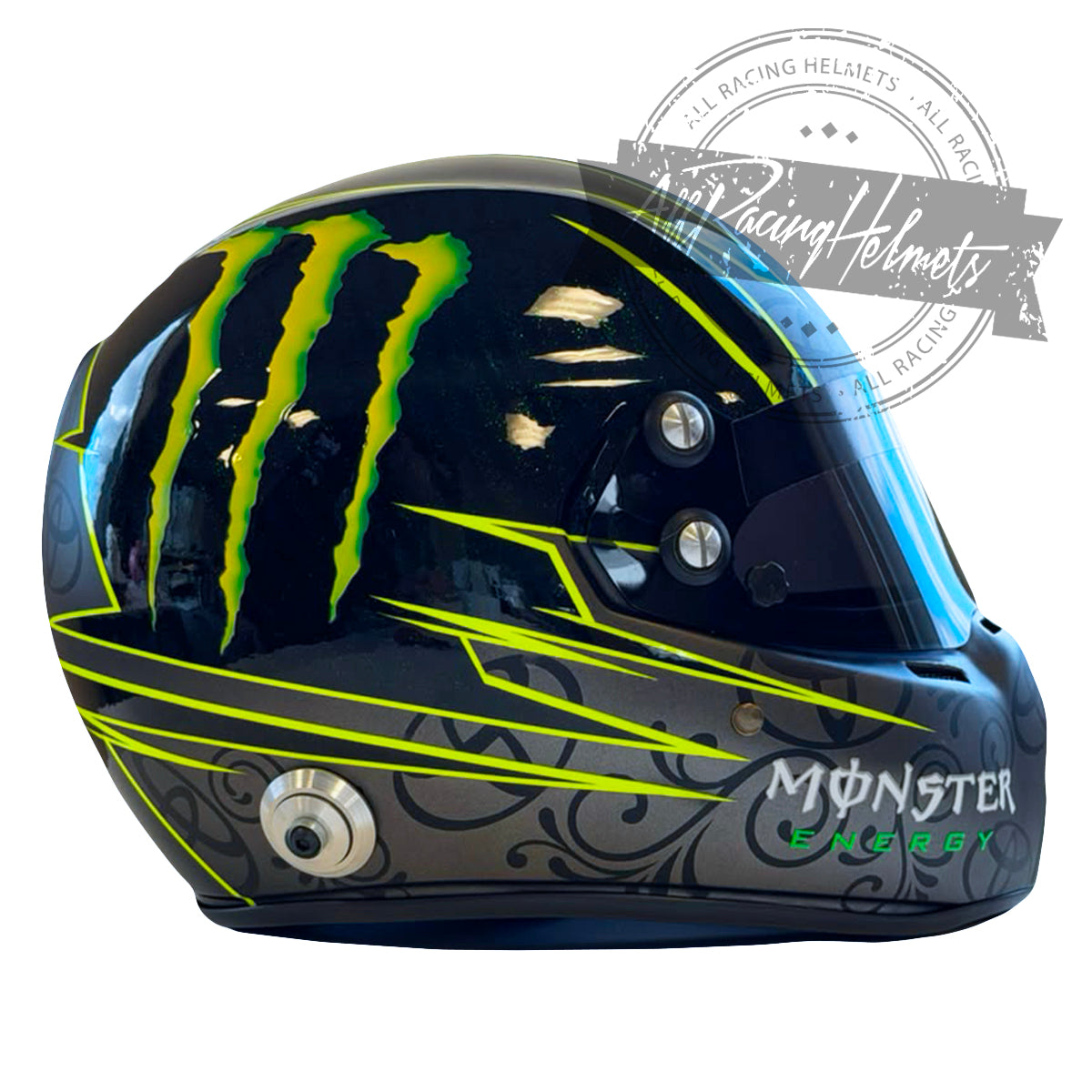 Casque réplique NASCAR Kyle Busch Toyota Monster #54 à l'échelle 1:1