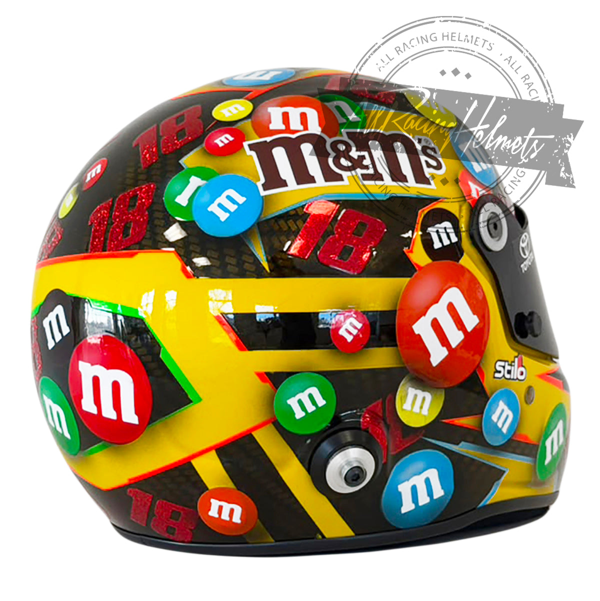 Kyle Busch Toyota #18 NASCAR Replica Helmet Scale 1:1