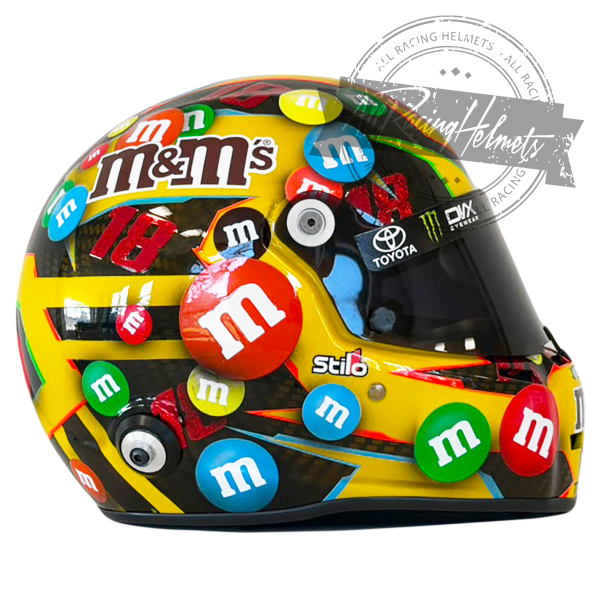 Kyle Busch Toyota #18 NASCAR Replica Helmet Scale 1:1