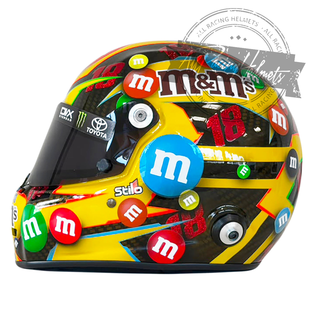 Kyle Busch Toyota #18 NASCAR Replica Helmet Scale 1:1