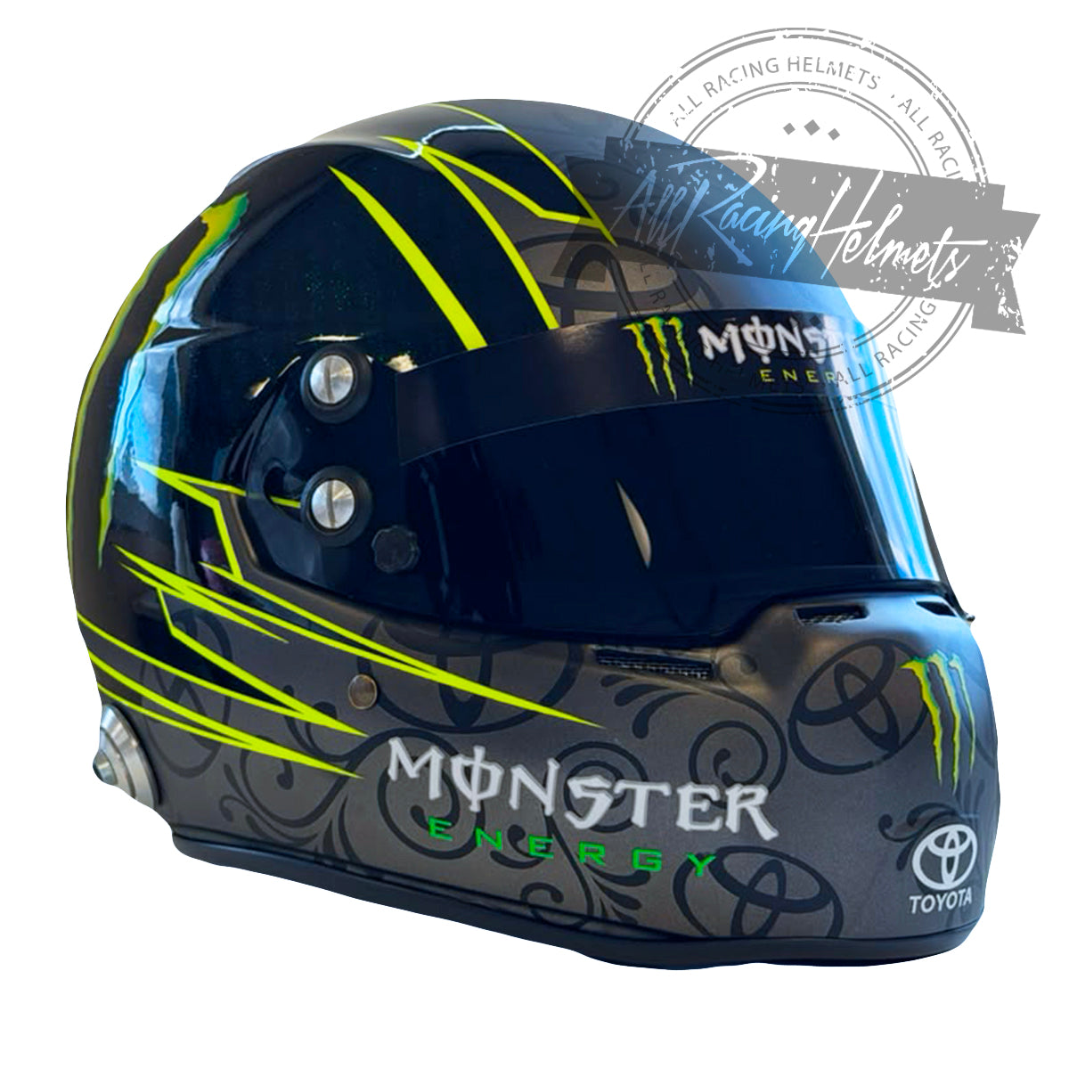 Casque réplique NASCAR Kyle Busch Toyota Monster #54 à l'échelle 1:1