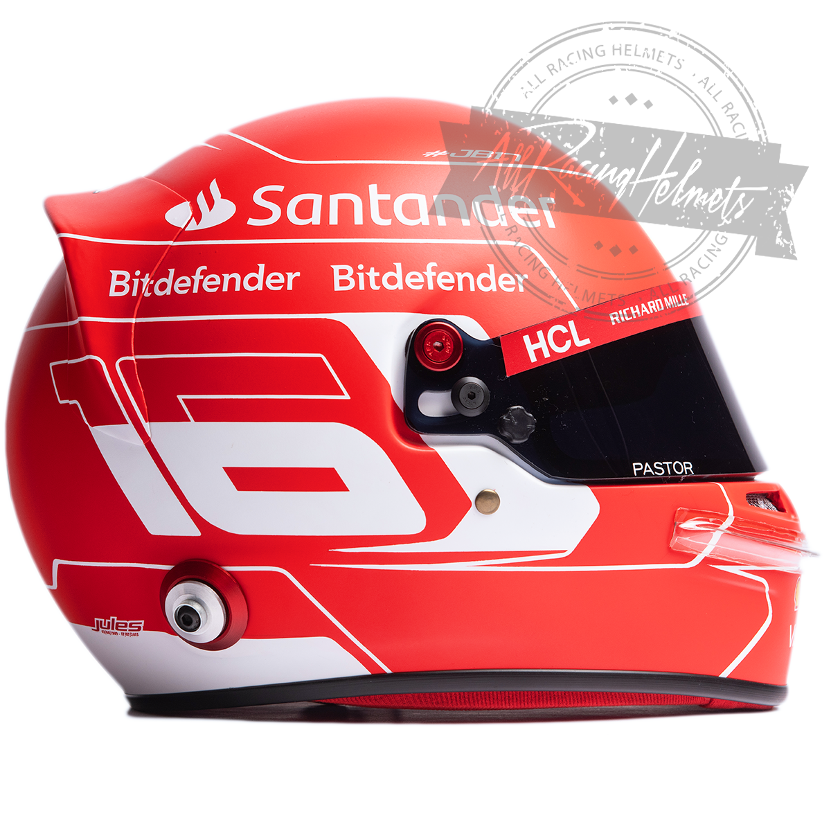 Casque réplique Charles Leclerc F1 2023 à l'échelle 1:1