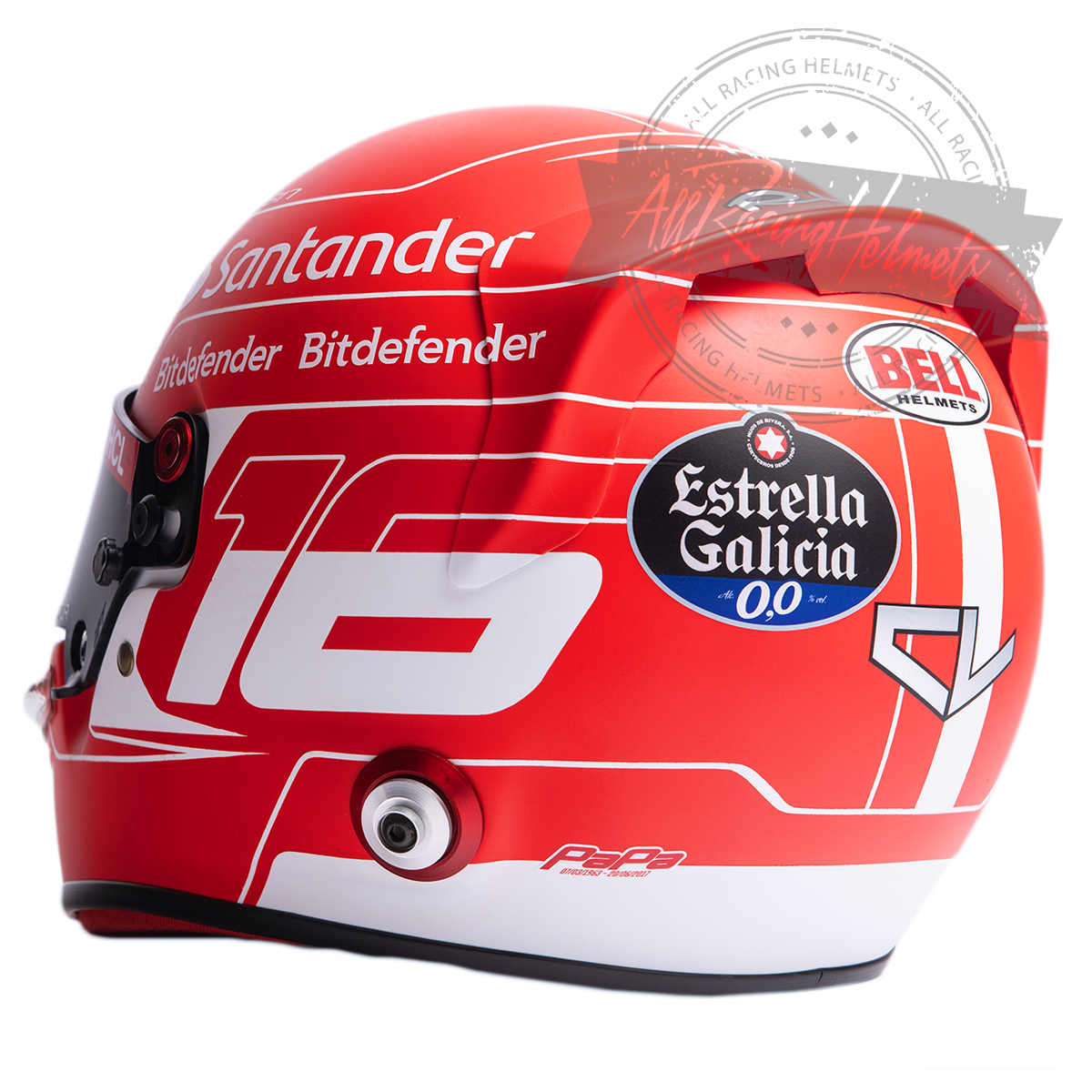 Casque réplique Charles Leclerc F1 2023 à l'échelle 1:1