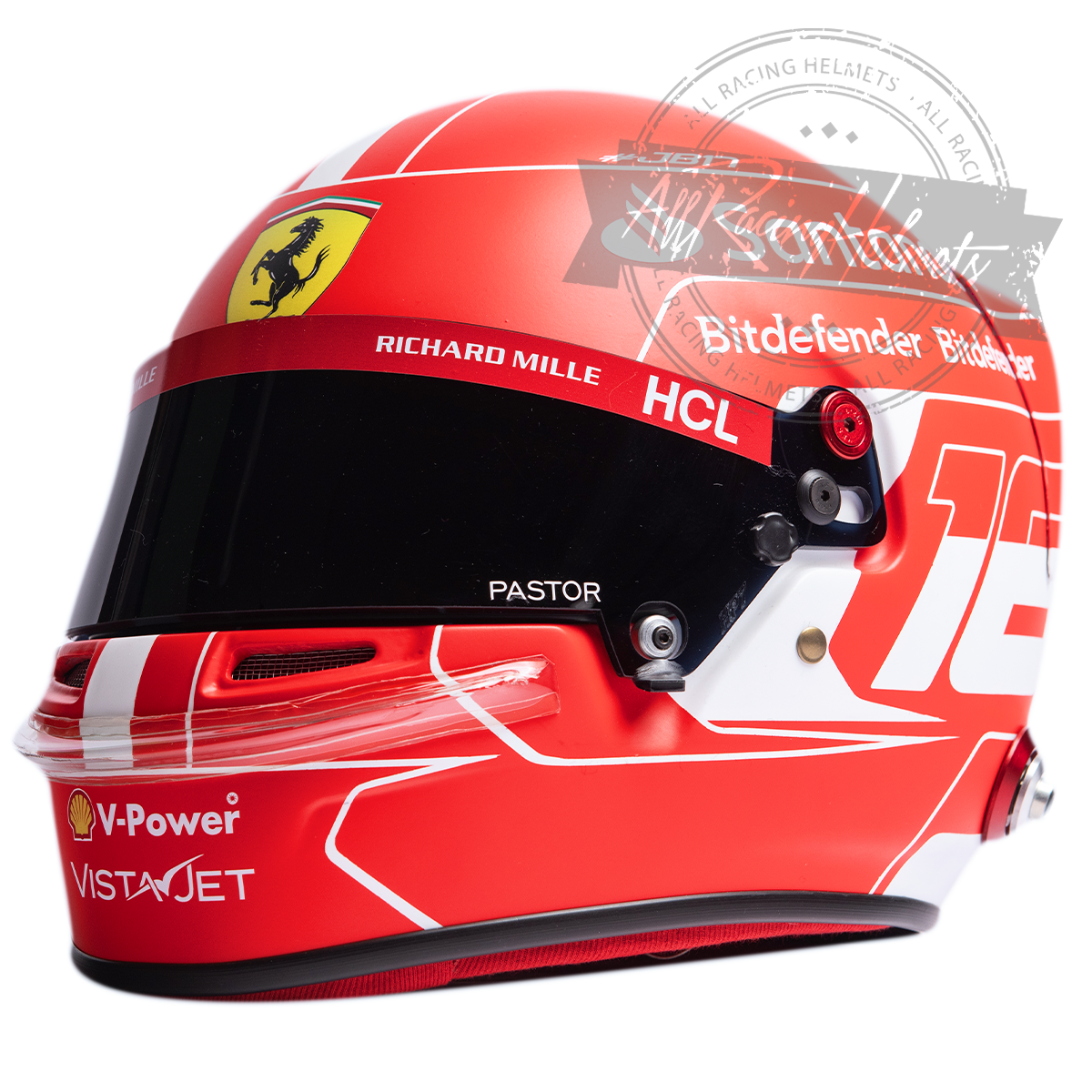 Casque réplique Charles Leclerc F1 2023 à l'échelle 1:1