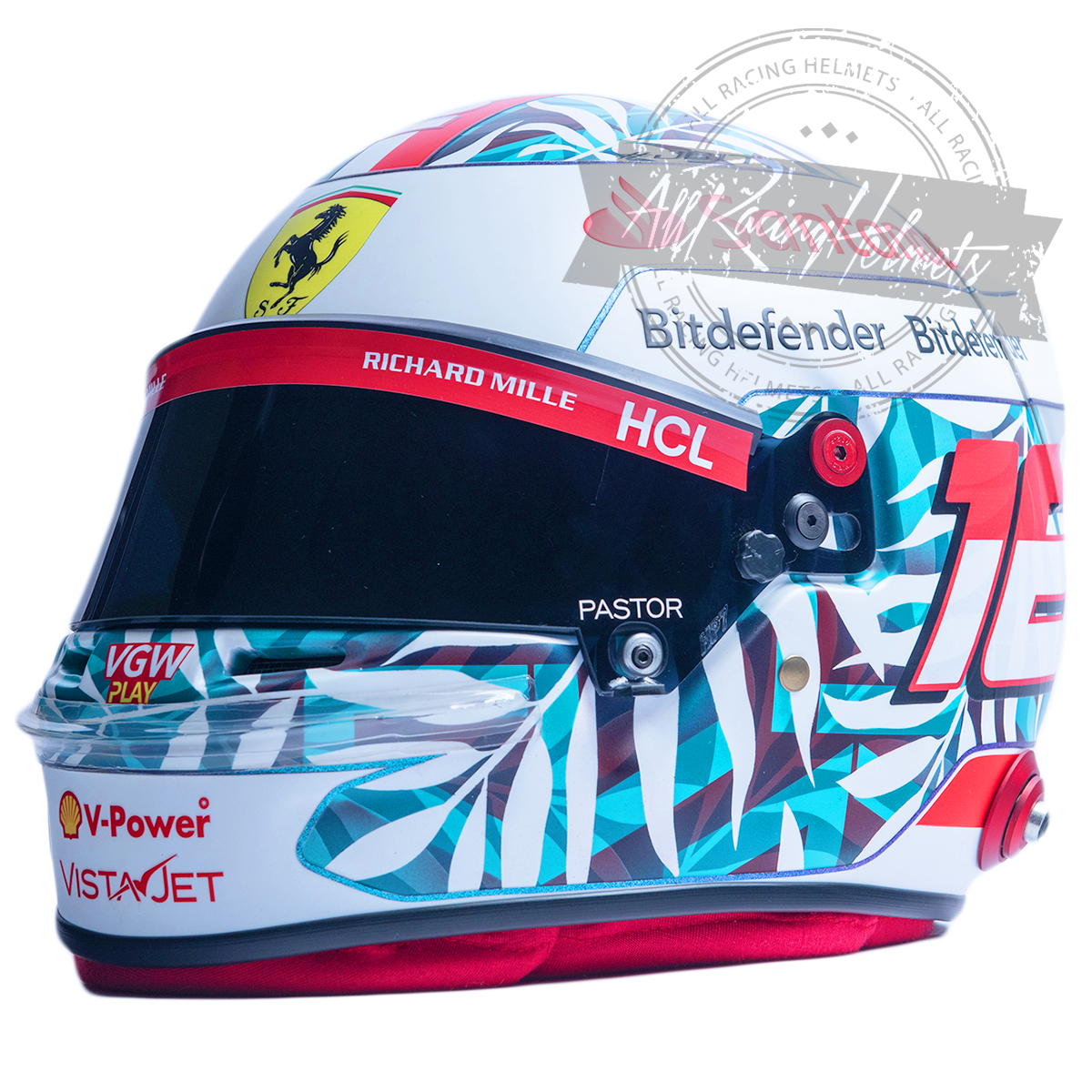 Charles Leclerc 2023 Miami GP F1 Replica Helmet 1:1 Scale