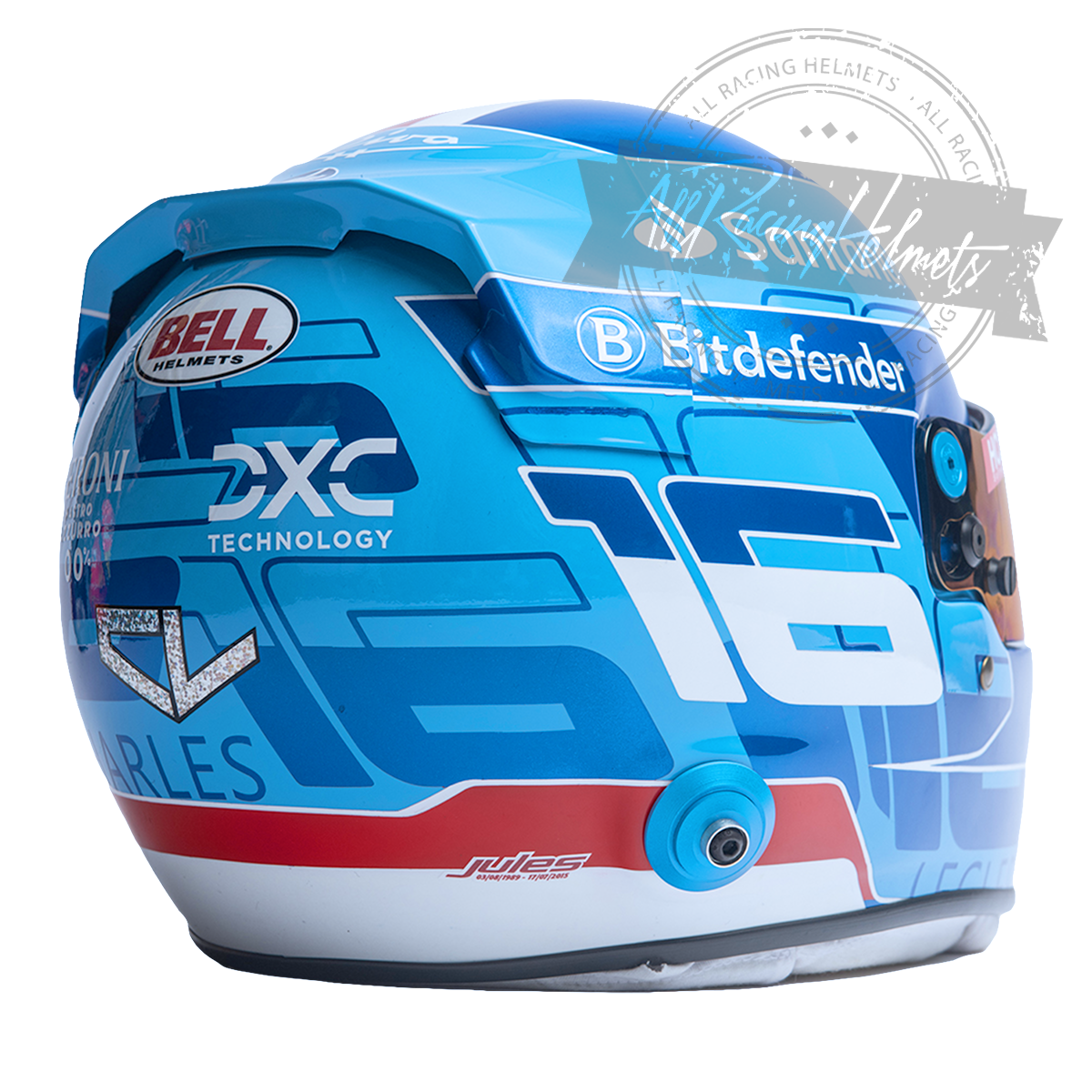 Casque Réplique Charles Leclerc 2024 GP Miami F1 Échelle 1:1