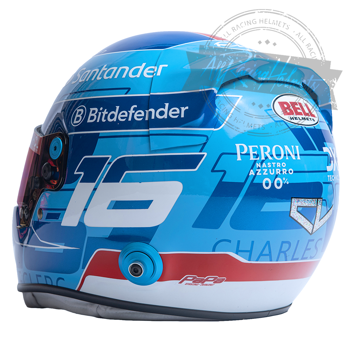 Casque Réplique Charles Leclerc 2024 GP Miami F1 Échelle 1:1