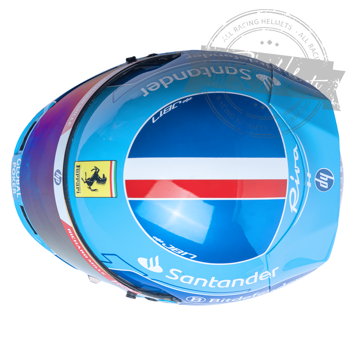 Casque Réplique Charles Leclerc 2024 GP Miami F1 Échelle 1:1