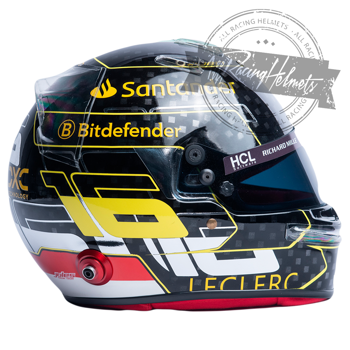 Charles Leclerc 2024 Monza GP F1 Replica Helmet 1:1 Scale