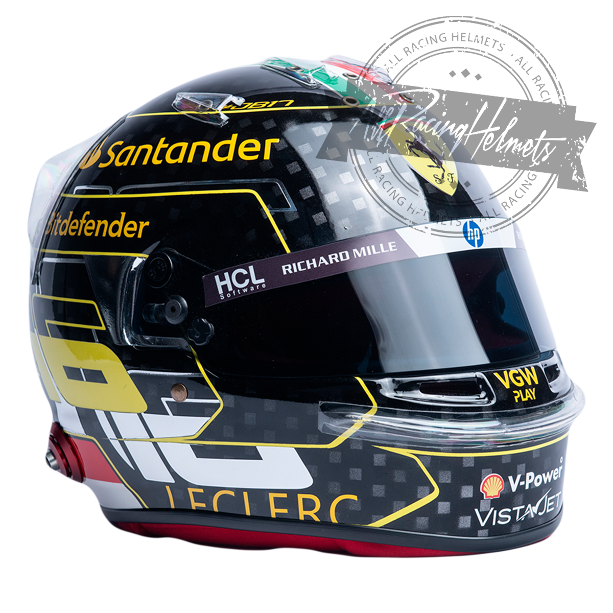Charles Leclerc 2024 Monza GP F1 Replica Helmet 1:1 Scale