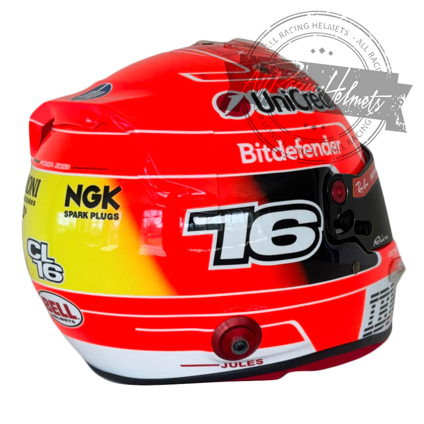 Casco Replica de Charles Leclerc F1 2026 Gran Premio de Monza Escala 1:1