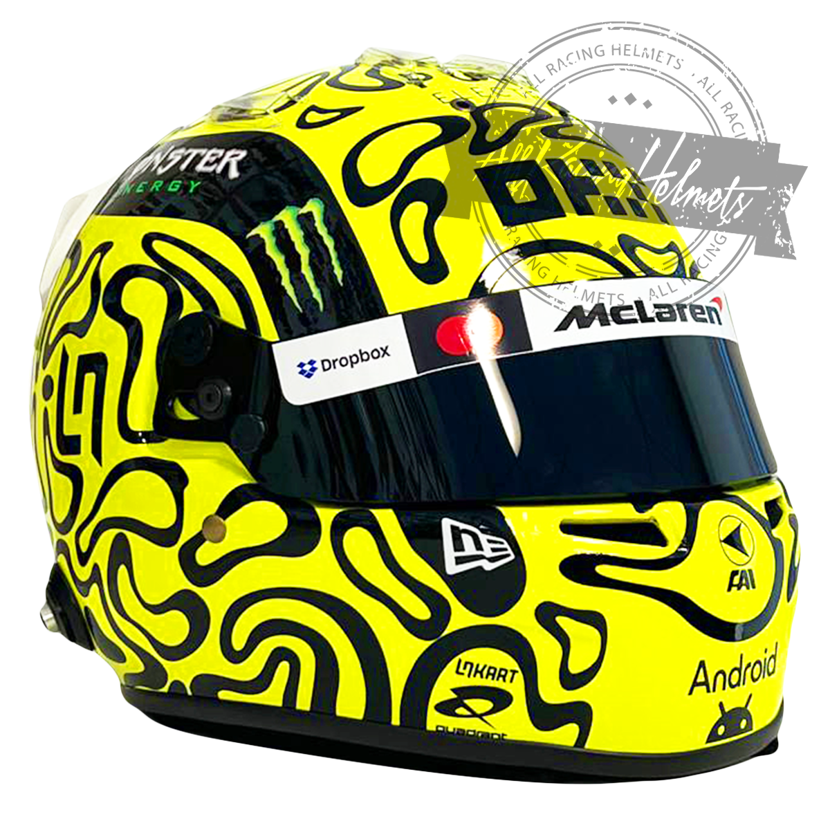 Lando Norris 2025 F1 Replica Helmet 1:1 Scale