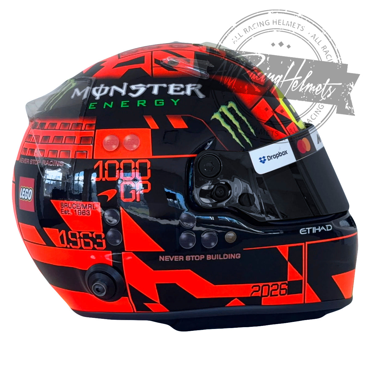 Casco réplica Lando Norris F1 2026 escala 1:1