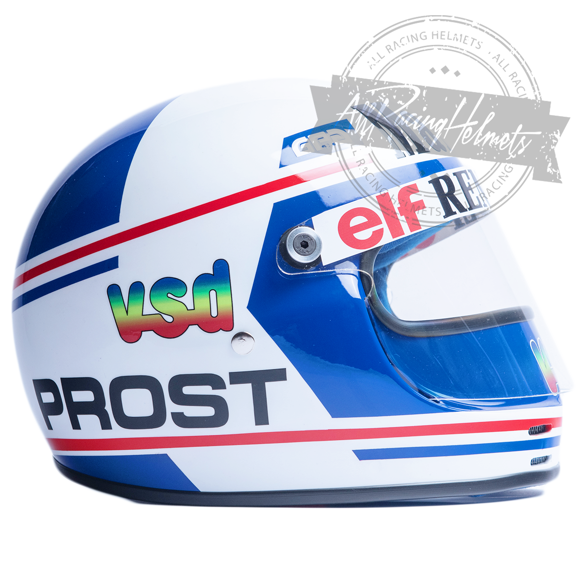 Casque réplique F1 Alain Prost 1981 Échelle 1:1