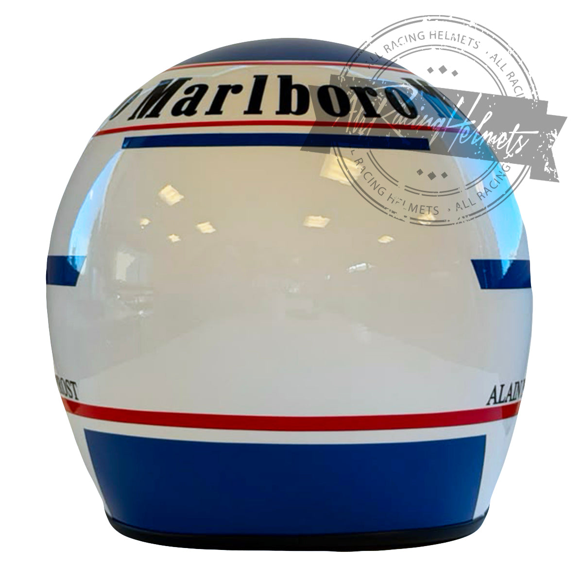 Casque réplique F1 Alain Prost 1989 à l'échelle 1:1