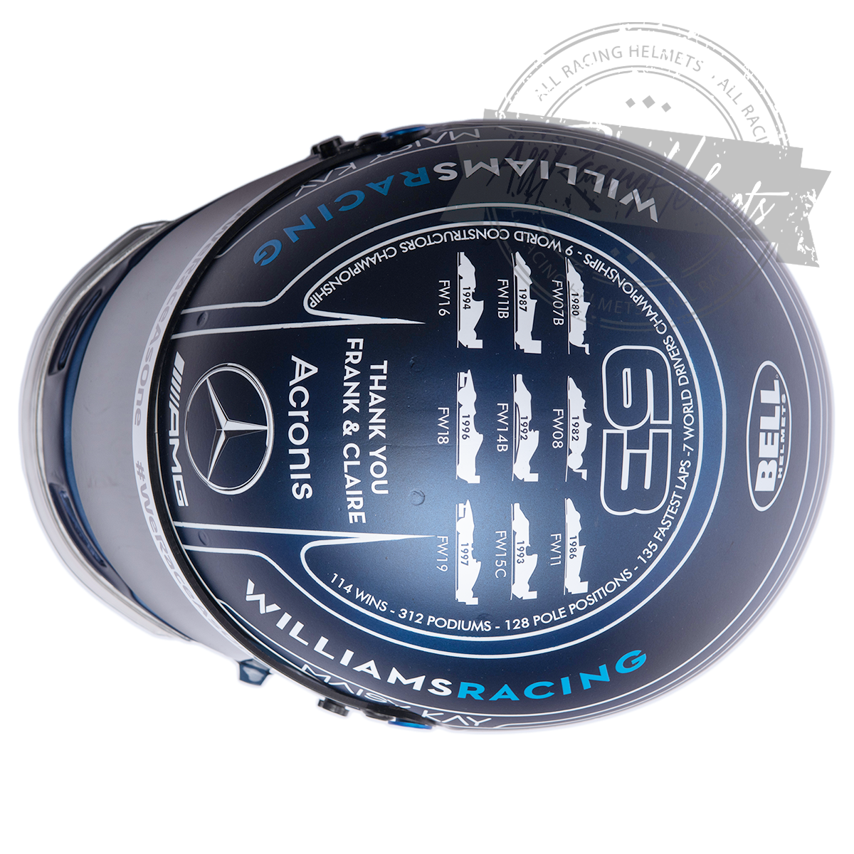 George Russell 2020 Abu Dhabi GP F1 Replica Helmet 1:1 Scale
